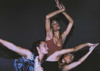 Image: Dance Review: S/BAD?s season opener features soul and spirit:Clecel Abellanosa (left), Djenaba Reynolds (center) and Jeanette Farris (right) display their moves during S/BAD?s season opening Reclamation.: