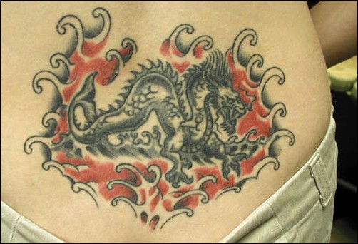 Image: Needle work: Pin pricks and inkblots:Photo by Jason Lehrbaum/State HornetSarah McGraw, dragon tattoo: