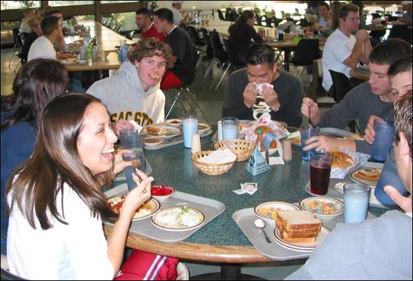 Image: Memoirs of a dormitory life:Photo by Whitney Lynn DeatherageJust another day, just another meal in Sac States reasonable dining commons.: