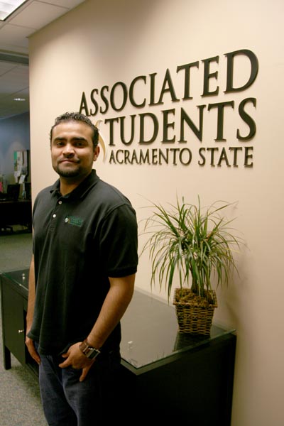 Jesus Andrade, pictured outside the Union, has been ASI president for one semester. :