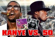 Kanye West and 50 Cent fight for the number one spot.: