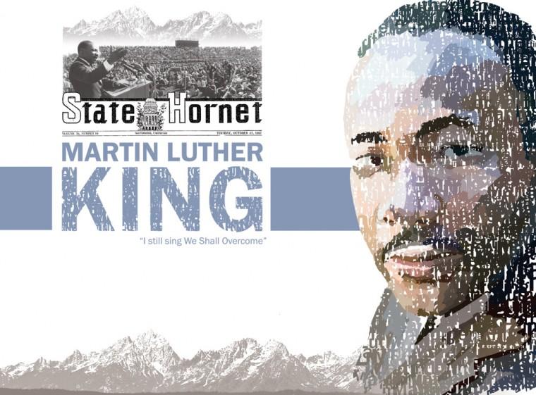 Martin Luther King Jr. spoke at Sacramento State in October 1967. The school will celebrate the 40th anniversary of his speech on Tuesday.:Martin Helms