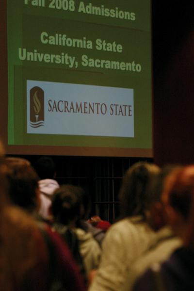 Incoming freshmen file into the University Union Ballroom on Preview Day, where high school students get a look at Sacramento States campus and organizations it has to offer.: