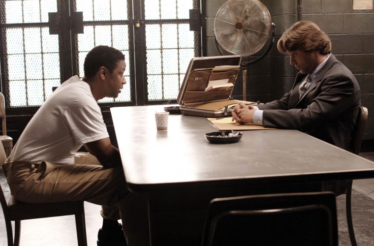 Denzel Washington, left, and Russell Crowe team up in American Gangster.:Photo Courtesy: Handout/MCT