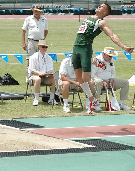 Robert Brazier competed in the Decathlon in the long jump during the Big Sky Track and Field Championship on Wednesday.: