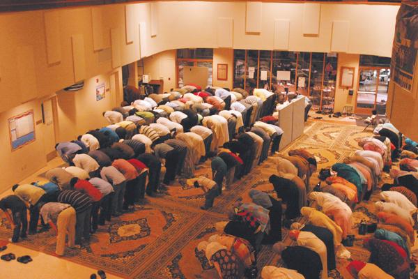 More than 300 Muslims attended prayer at Salam, a Mosque on College Oak Drive for Ramadan.: