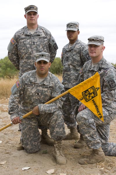 ROTC cadets Richard Cassvechia, Sean Peloquin, Emmanuel Batara and Jermiah Jones pose. :