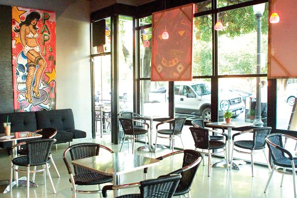 Papis Pizza located at 2724 J St. pizza by the slice. Its spacious seating area and eye-catching art work makes dinning at Papis Pizza comfortable and hip.: