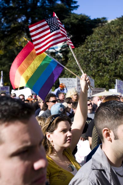 More than 5,000 opponents of Proposition 8 gathered at the State Capitol on Sunday to protest passage of the measure. Sundays rally marked the fifth straight day of protests in Sacramento.: