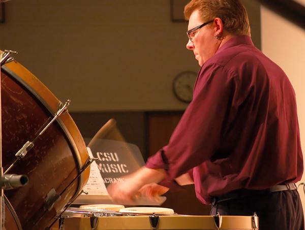 Bryan Jeffs, student of associate professor of music Daniel Kennedy, performed his senior recital with various percussion instruments on Friday in Capistrano Hall.: