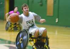 Sac State Adaptive Sports and Recreation Club held its first ever 3-on-3 wheelchair basketball tournament on Nov. 22. The club plans to hold more adaptive sports events.: