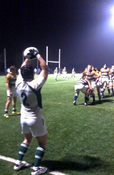 Mens Rugby vs. Davis photo:Sacramento State attempts to inbound the ball against UC Davis on Friday.:Marshall Hampson - State Hornet