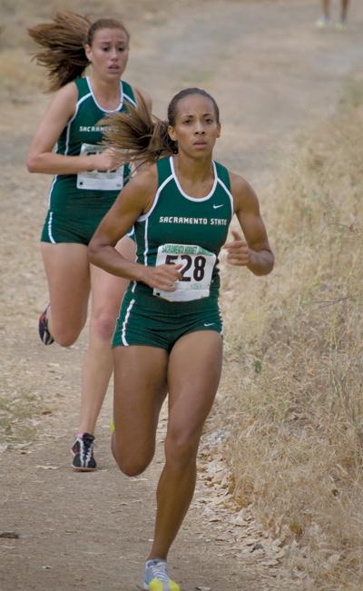 Lea Wallace 1:Lea Wallace (front) came to Sac State from Cal Poly.:File Photo