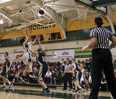 Kylie Kuhns vs. Montana State:Freshman forward Kylie Kuhns goes up for a jump shot against Montana State University on Thursday night. The Hornets lost 84-73.:Chris Chiang - State Hornet