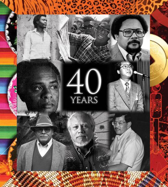 ethnicstudies40:(Counter-clockwise from left) Professors Alexandre Kimenyi, David Covin, Sam Rios, Frank LaPena, Wayne Maeda, Shotaro Hayashigatani and Otis Scott during their earlier days at Sacramento State, and Dick Reynolds, who played a major role in the creation of ethnic studies at Sac State. Honoree Charles Roberts is not shown in the picture. :Megan Harris - State Hornet
