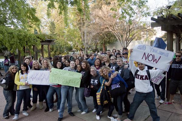 sexual assault:The Greek sororities and fraternities came to the ninth annual Sexual Assault Awareness month to show they are more than parties; they are also social responsible.:Julie Keefer - State Hornet