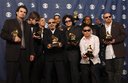 ozomatli:Ozomatli, winners of Best Latin Rock/Alternativa Album, at the 47th Annual Grammy Awards in Los Angeles, California, on February 13, 2005.:Courtesy McClatchy Tribune