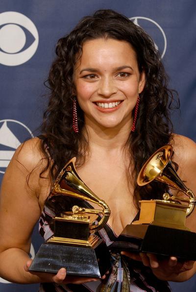 Norah Jones album review 1:Norah Jones, winner for Best Female Pop Vocal Performance and Best Pop Collaboration with Vocals, at the 47th Annual Grammy Awards in Los Angeles, Calif., on February 13, 2005.:McClatchy Tribune