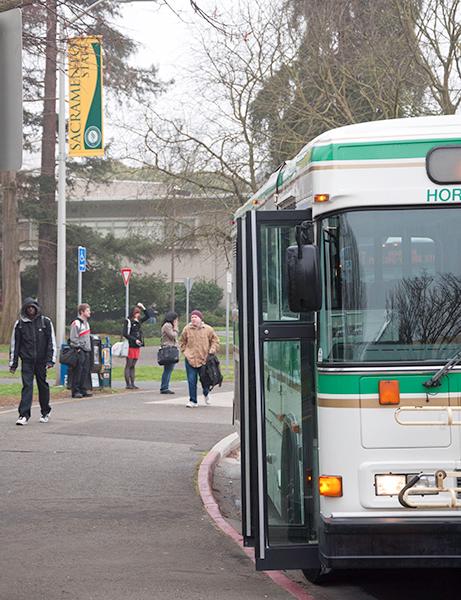 Sacramento State Shuttle Bus, photo credit: Nicole Lundgren