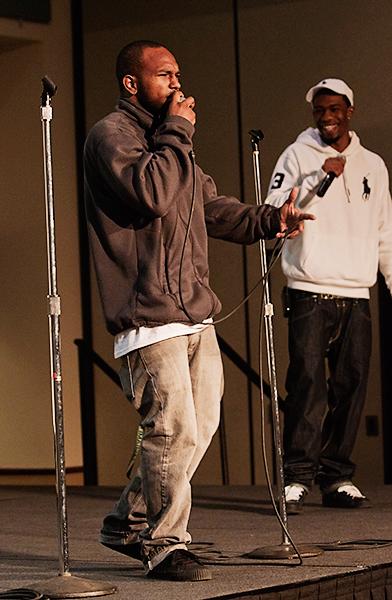 Student raps at Black History Month reception:Multiple speakers and performers contributed to the Black History Month opening reception, including Isaiah Alexander aka Zayy from the Undergrads.:Daniel Ward - State Hornet