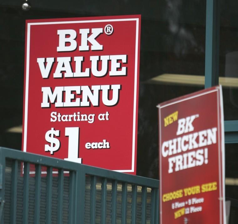 Burger King is testing a value menu in some Southern California stores, including this one in Irvine, California. (Michael Kitada/Orange County Register/KRT)