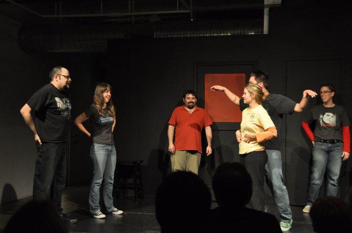 The “In Your Facebook” group performs at a previous show. The
show also happens once per month at the Sacramento Comedy Spot.
