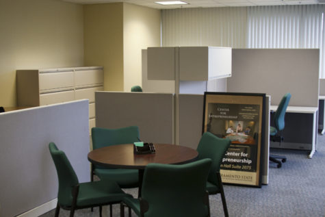The Center for
Entrepreneurship, located on Folsom Hall's second floor, houses
office space for students to collaborate in a professional
environment.