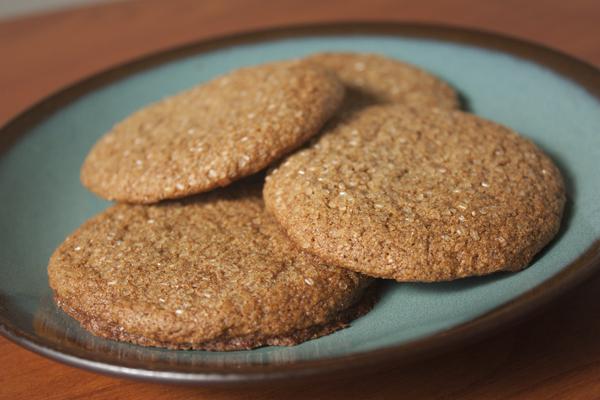 Vegan ginger cookies are made with no animal products. They take
about 10 minutes to bake at 350 degrees.
