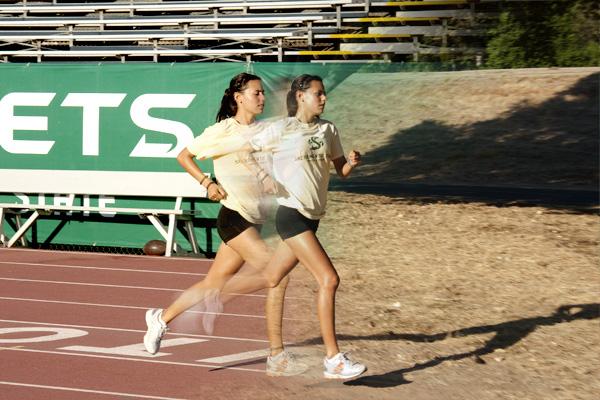 Junior dietetics major Rachel Mitchell trains at Hornet Stadium
for track and field, as well as along the river for the
cross-country team.
