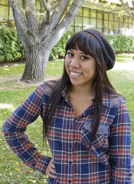 Gina Sanchez, sophomore apparel marketing and design major, will
have designs in the upcoming fashion show, “Midnight Masquerade” on
Tuesday.

