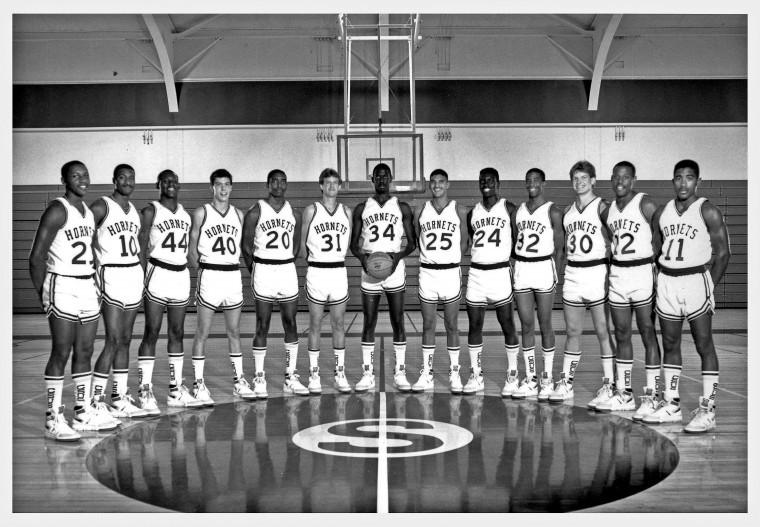 The 1987-88 Sacramento State mens basketball team was inducted
into the Hornets Hall of Fame last night.
