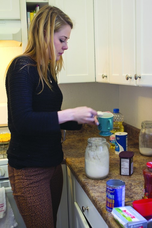 State Hornet features writer Jessica Scharff makes a mug brownie
in her kitchen. These brownies are easy to make and can be done in
a microwave. Mug brownies can be enjoyed with whipped cream or ice
cream and can be ready in three minutes.
