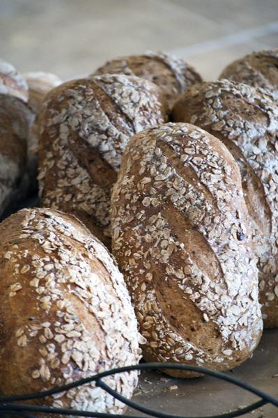 The recently opened Les Baux restaurant sells several types of fresh-baked breads including baguettes, walnut bread and raisin bread.
