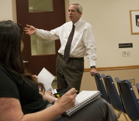 Joseph Sheley, provost and vice president for Academic Affairs, discussed the achievement gap at the Graduation Initiative Forum in the University Union on Thursday.