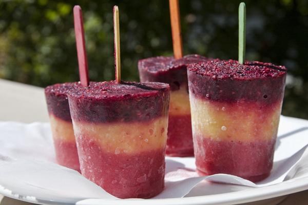 These colorful, healthy popsicles are a great way to end the summer. Take them to your next social gathering or use them to break the ice with new dorm neighbors.
