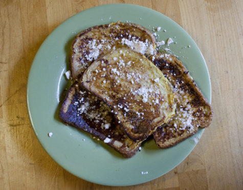 Use eggnog to make festive French toast