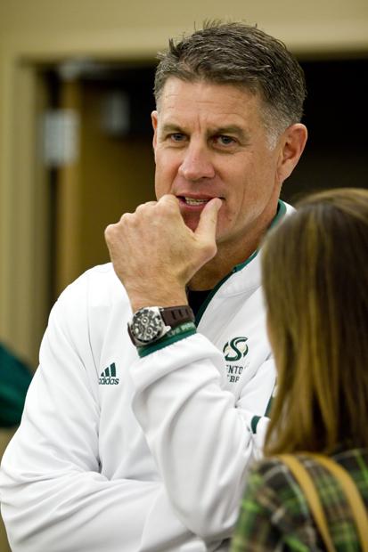 %C2%A0Sacramento+State+football+head+coach+Marshall+Sperbeck+speaks+to+a+small+crowd+during+the+Signing+Day+2013+event+held+Wednesday+in+the+Alumni+Center.%0A