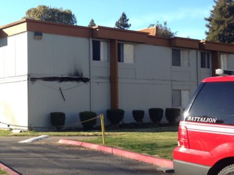 Explosion causes fire at The Villas apartments