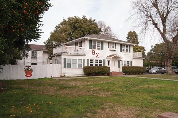 The Theta Chi frat house is one of the many fraternity houses around the UC Davis campus. 
