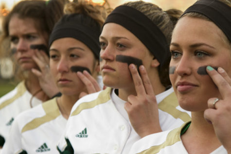 Members of the Women’s softball team have kept a long held tradition alive. They wear excessive amounts of eye black, partly due to superstition but mainly to keep the tradition alive.