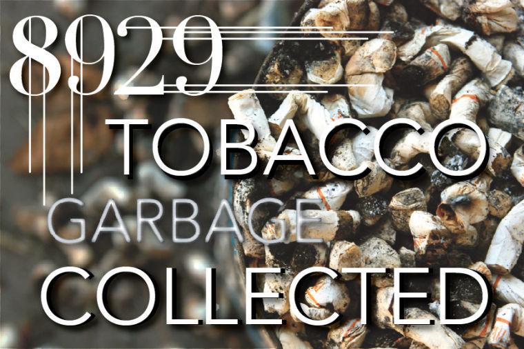 Sac State students spent four hours collecting tobacco waste and hauled in 8,929 pieces of waste.

