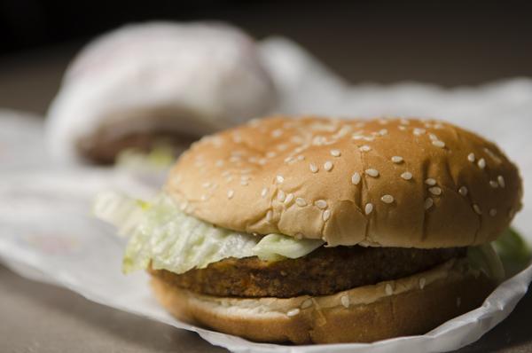 Burger King is one of many restaurants on campus which caters to vegetarians. The veggie burger can be ordered standard or in this veggie whopper version.
