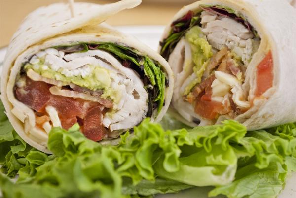 The dining commons attempts to promote healthier eating by offering healthier foods like the turkey wrap.
