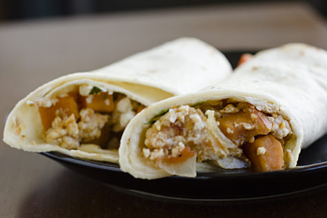 When you have a hangover, try to steer yourself away from greasy or fatty foods such as burgers, pizza or fried foods. Instead, take the healthier route and try this scrumptious breakfast burrito. Almost all of the ingredients in this breakfast burrito help curb the symptoms of a hangover.