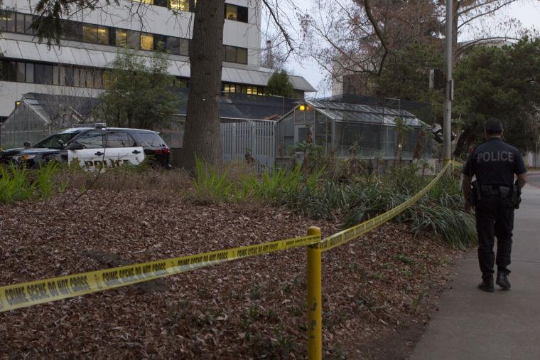 The Sacramento State Police Department taped off the area surrounding the greenhouses south of Mendocino Hall Thursday around 5 p.m. Another tape bundle was found in the isolated area.