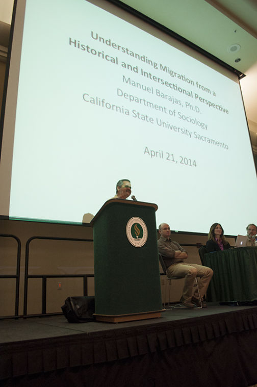 International Education Week kicked off Monday with a faculty panel on migration in the University Union Ballroom.