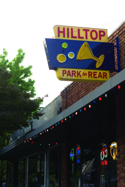 Only five minutes away from Sacramento State, Hilltop Tavern offers a selection of drinks and a game room in a laid back atmosphere. 