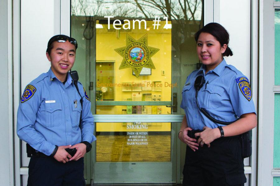Community Service Officers welcome students the first week of school.