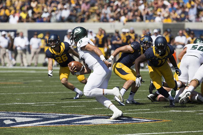 Garrett Safron takes off for a 73-yard rushing touchdown in the third quarter.