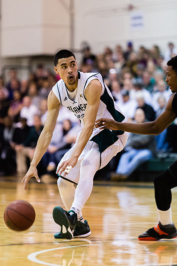 Senior guard Mikh McKinney looks for a pass during the first half of the Sacramento State Hornets basketball game against the Portland State Vikings on Saturday, Feb. 7, 2015 at 2 p.m. McKinney scored 17 points during the game on Saturday. The guard was named the Big Sky Conferences MVP on March 9, 2015.